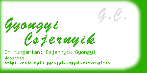 gyongyi csjernyik business card