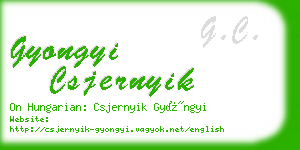 gyongyi csjernyik business card